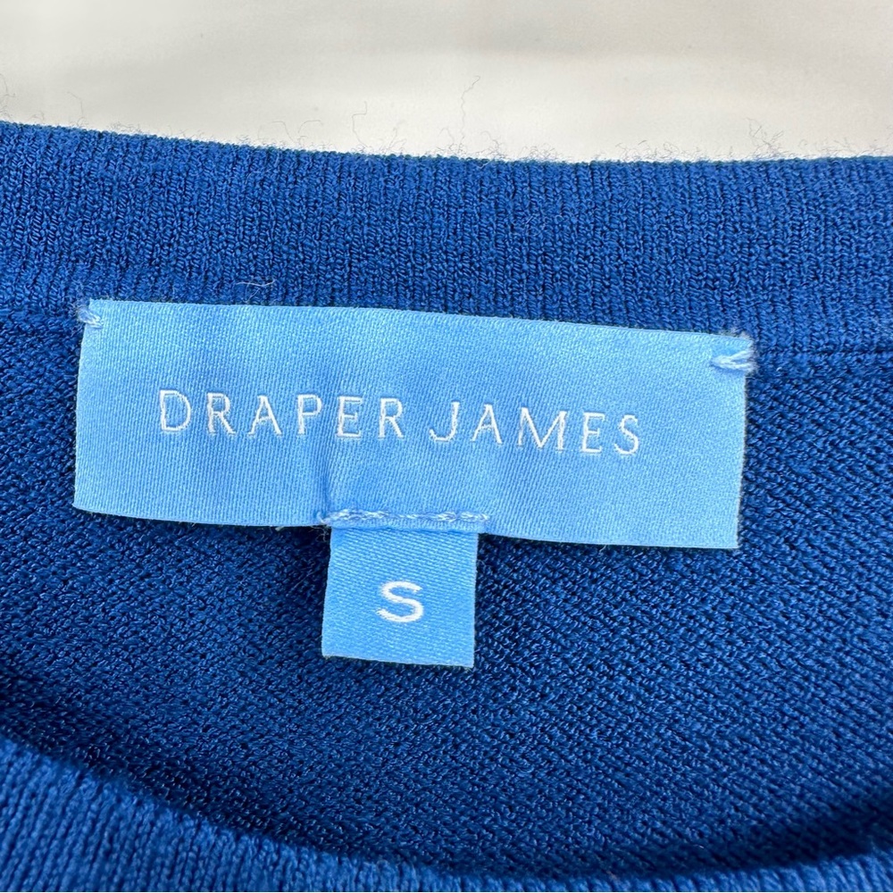 Draper James A-Line Pleated Short Sleeve Knit Sweater Dress Blue Size S - Picture 7 of 8